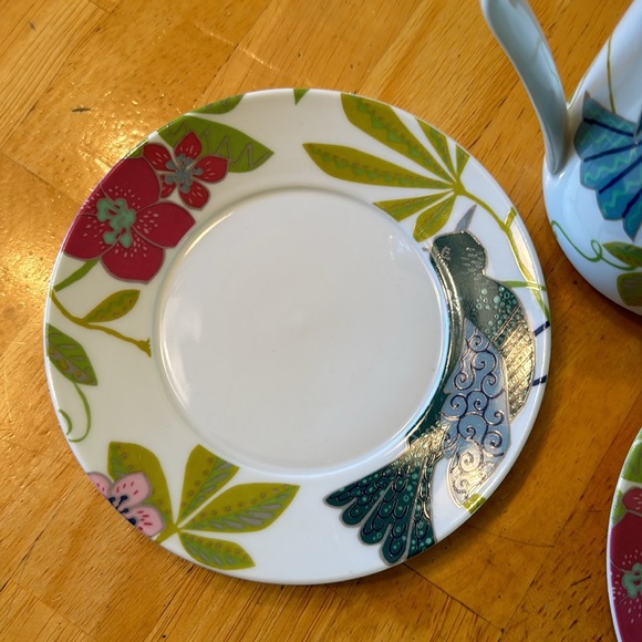 NWT World Market Blue Bird Tea Set for Two - Picture 4 of 6